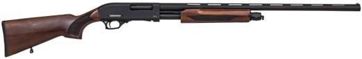 Federation Firearms SP-20, 20ga 3" pump action shotgun, walnut stock, black receiver, 28" barrel.