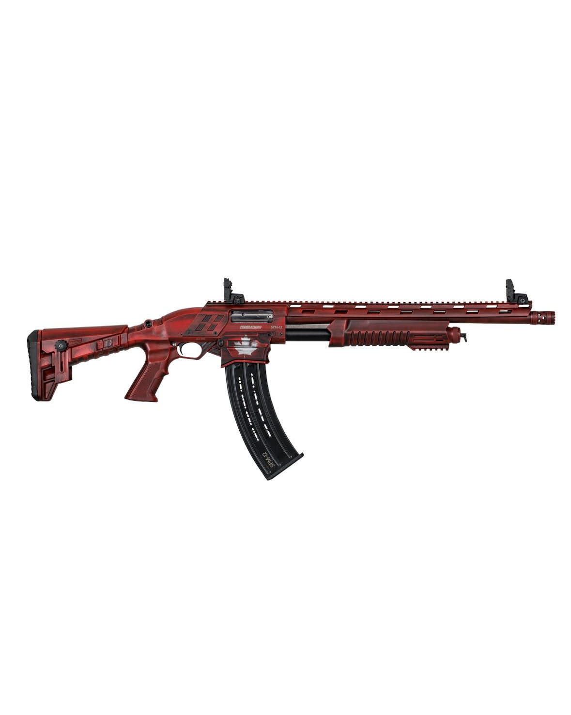 Federation Firearms SPM-12, 12ga 3" magazine-fed pump action shotgun. Canadian Cerakote.